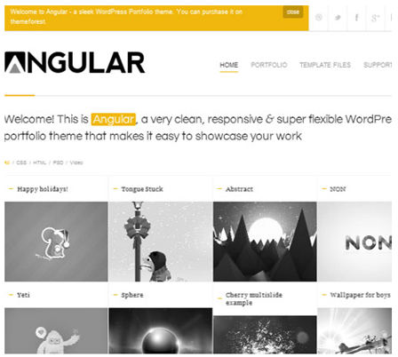 Angular – Responsive Portfolio