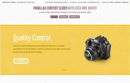 Parallax Contenet Slider with jQuery