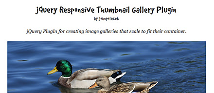 jQuery Responsive Thumbnail Gallery Plugin
