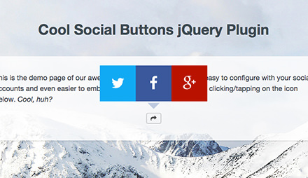 Cool Social Buttons jQuery Plugin
