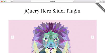 jQuery Hero Slider Plugin
