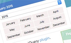 Create a month picker jQuery plugin