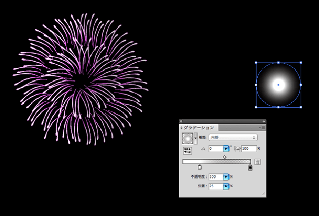 夜空に大輪の花を咲かす Illustratorで花火の作り方 Bl6 Jp