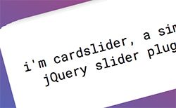 jQuery cardslider