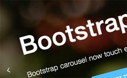 Bootstrap Carousel Touch Slider with Text Animation