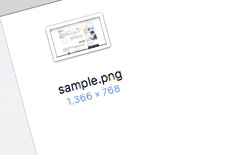 MacのFinderで画像ファイルのサイズを表示