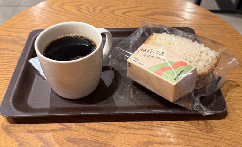 クラブハウスサンドとコーヒー