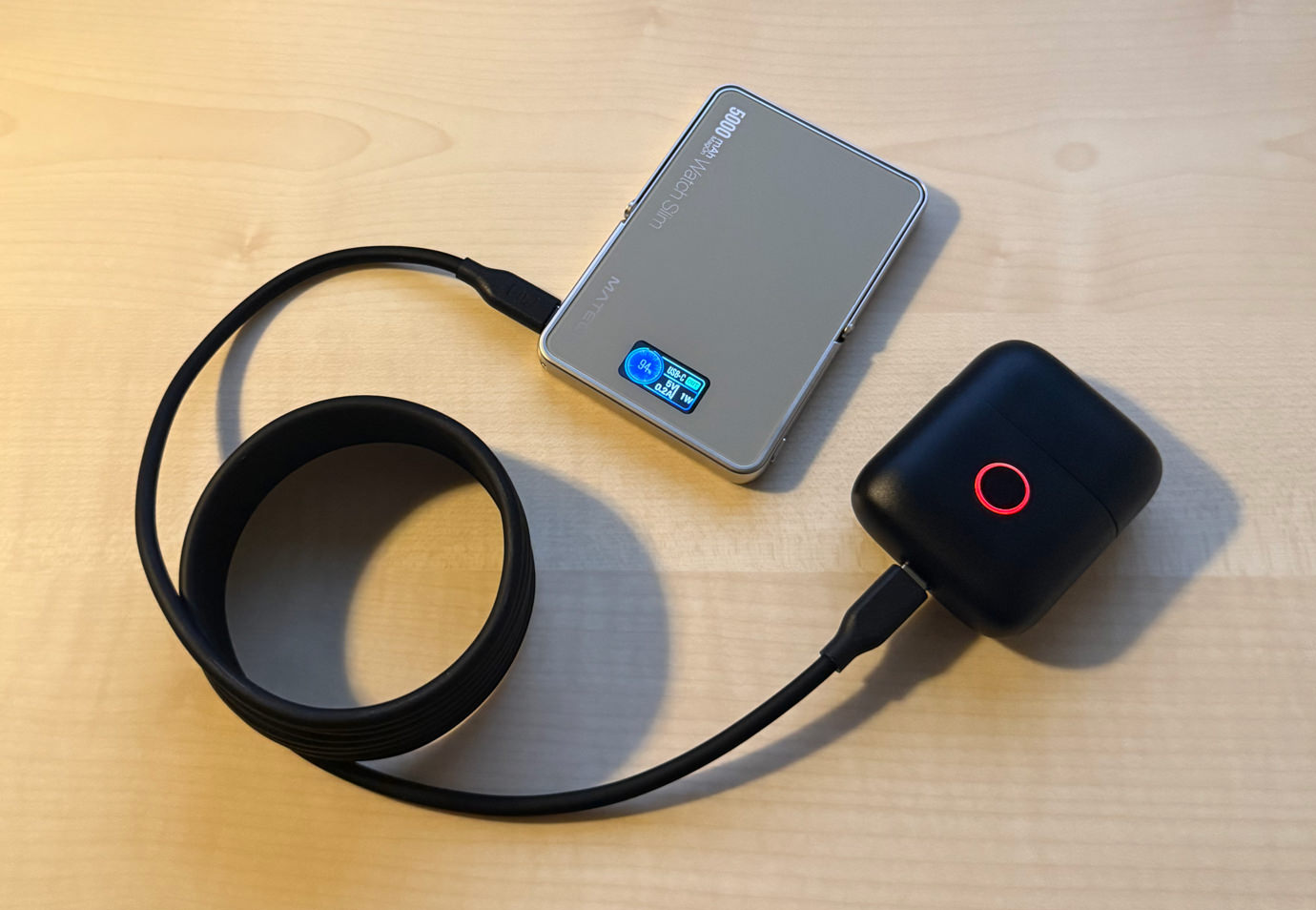 モバイルバッテリーから充電